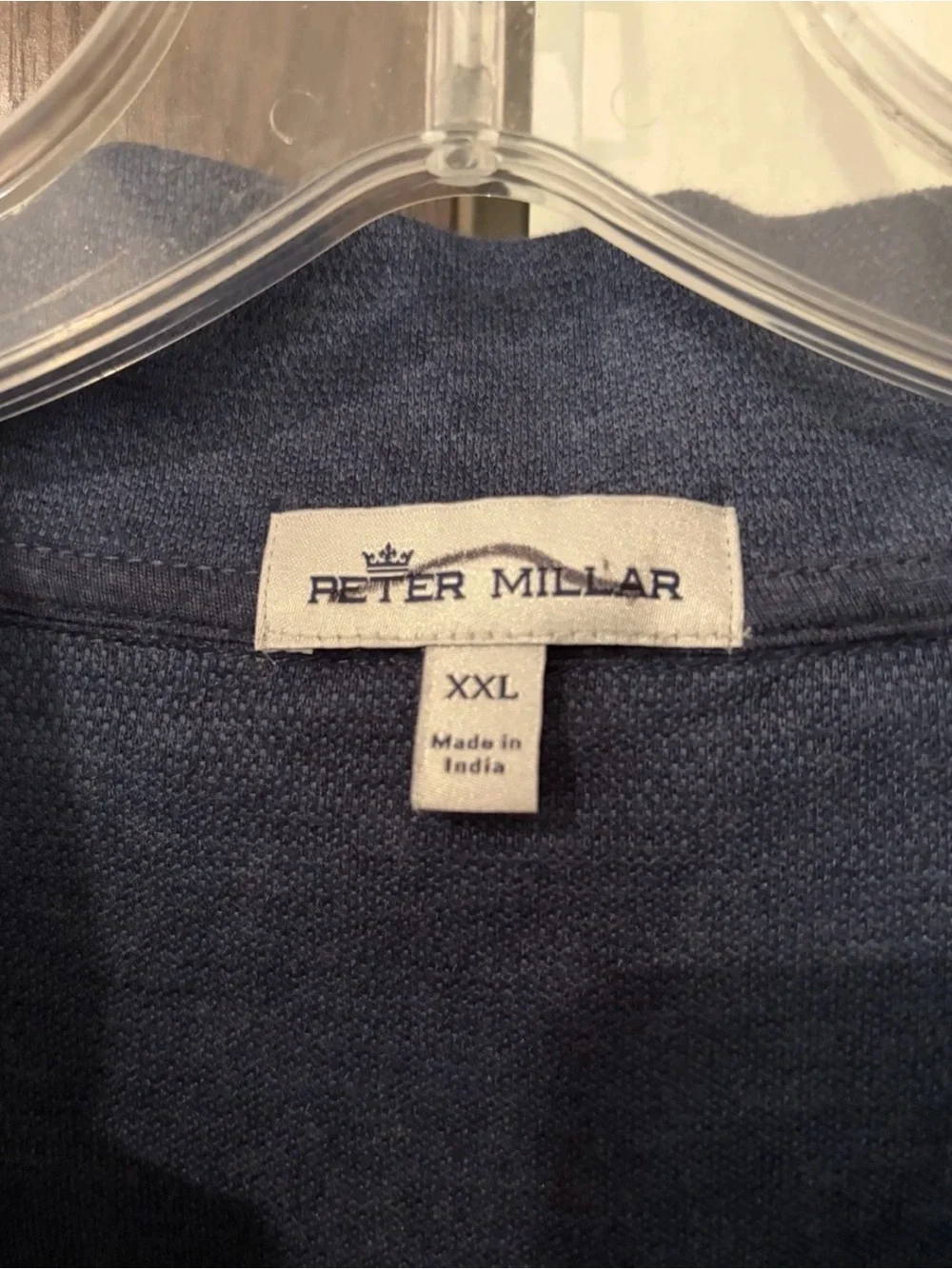 Peter Millar Men's Navy Quarter-Zip Sweater XXL